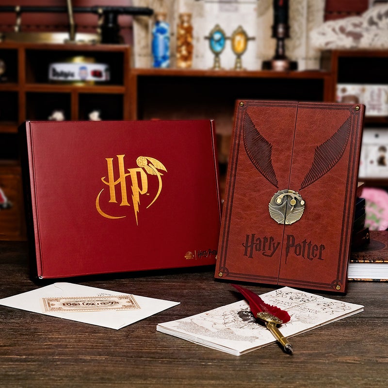 صندوق هدايا هاري بوتر - دفتر ملاحظات - سنش الذهبي - غلاف صلب - ملزم بمفصلة - ملزم بأسلاك - ورق مزدوج الغراء - يوميات فاخرة - Image 2